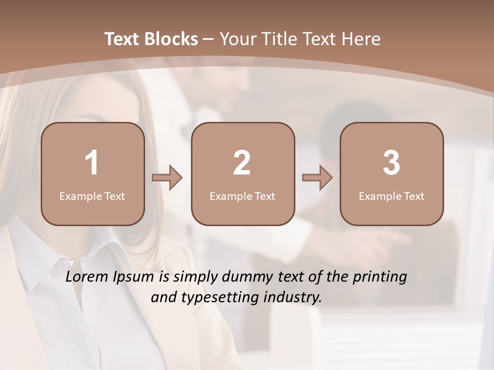 European Caucasian Blonde PowerPoint Template