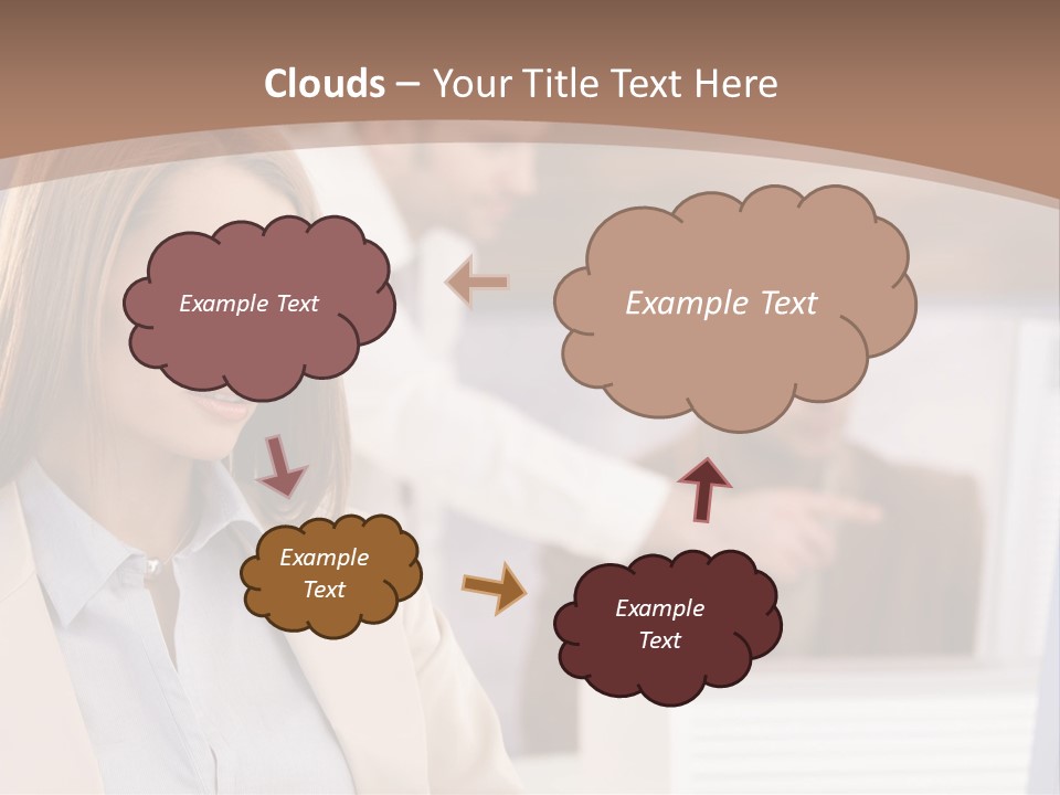 European Caucasian Blonde PowerPoint Template