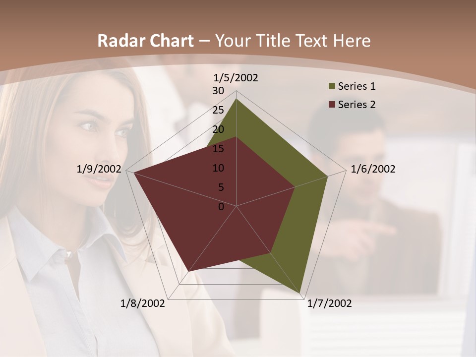 European Caucasian Blonde PowerPoint Template