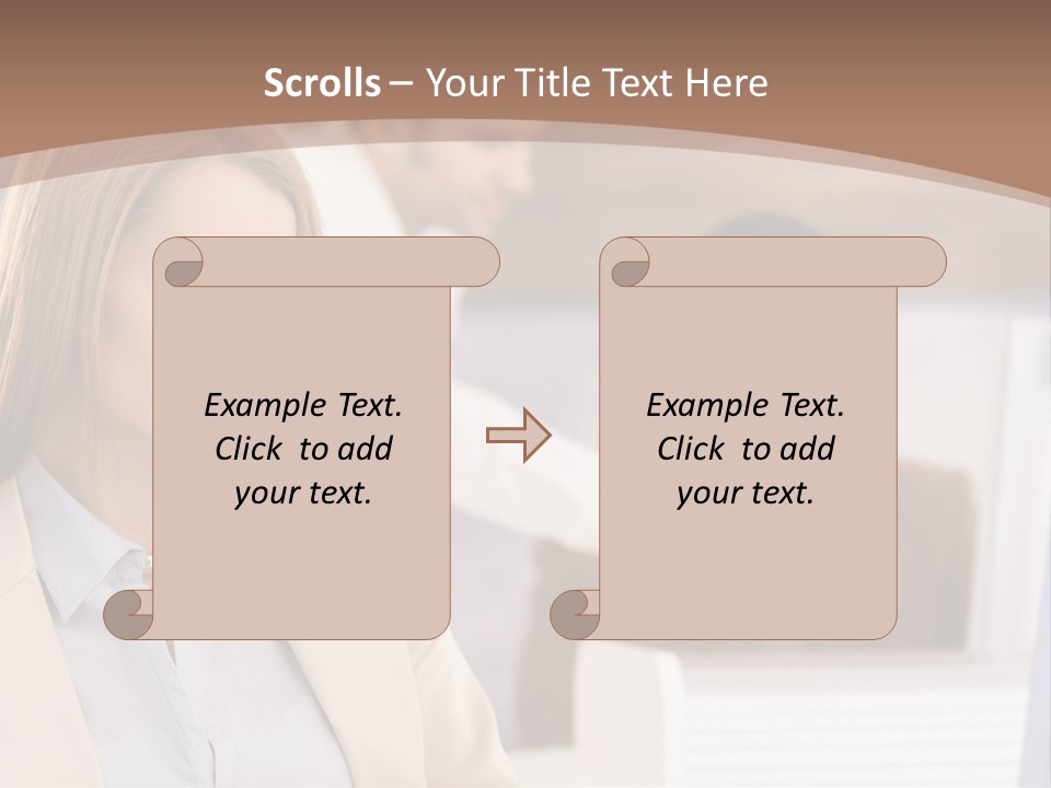 European Caucasian Blonde PowerPoint Template