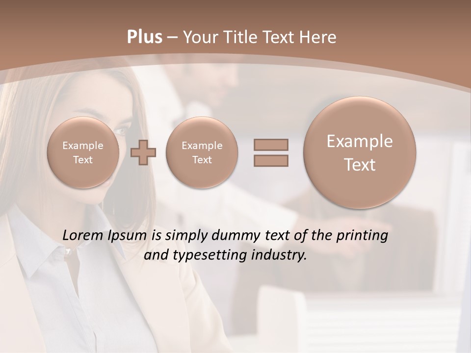 European Caucasian Blonde PowerPoint Template