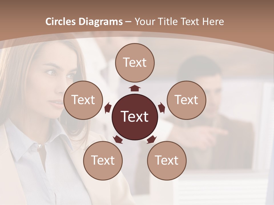 European Caucasian Blonde PowerPoint Template