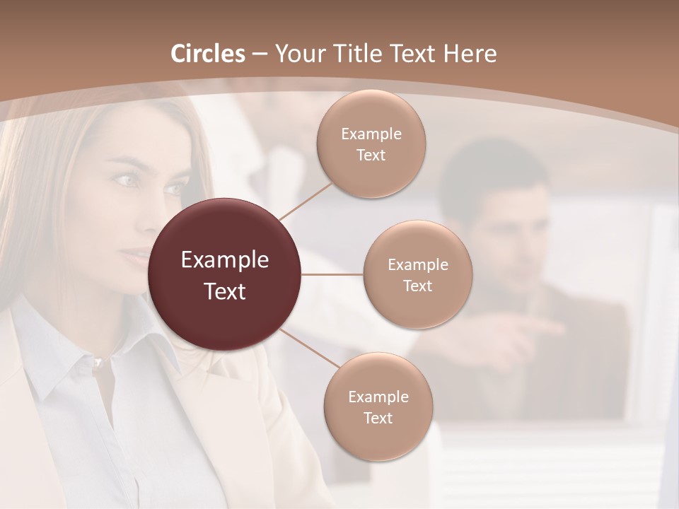 European Caucasian Blonde PowerPoint Template