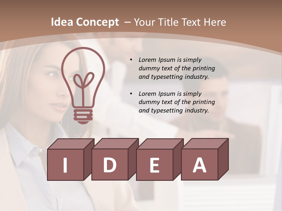 European Caucasian Blonde PowerPoint Template