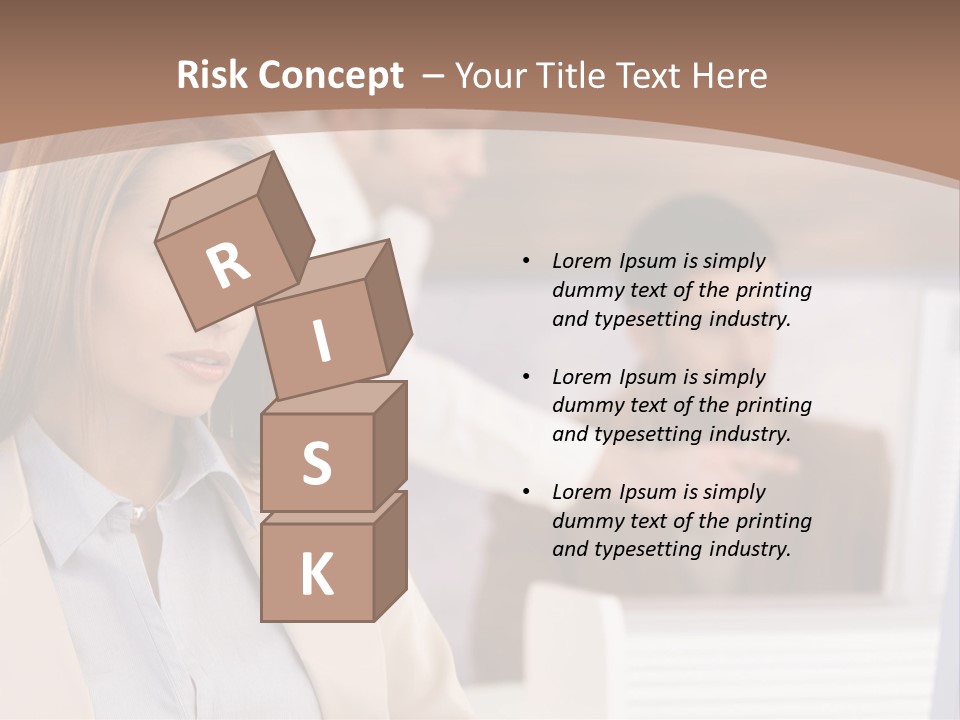 European Caucasian Blonde PowerPoint Template