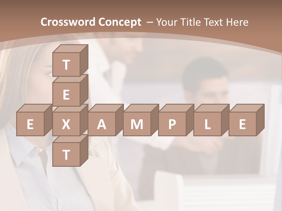 European Caucasian Blonde PowerPoint Template