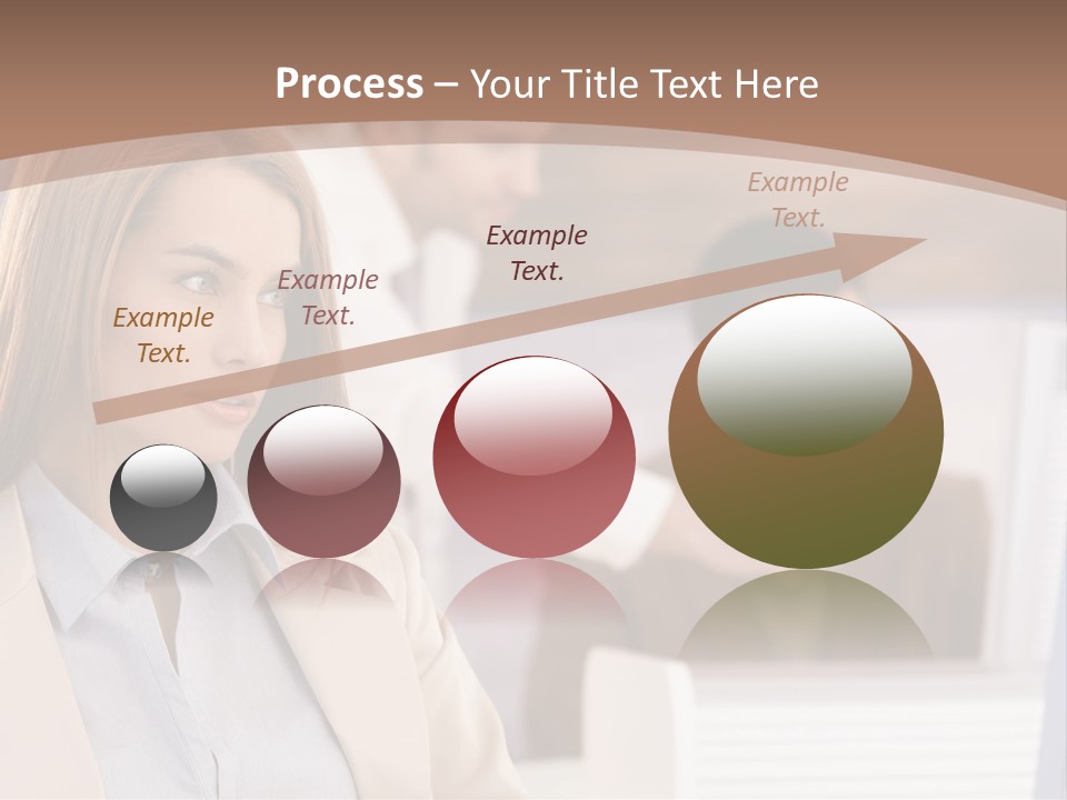 European Caucasian Blonde PowerPoint Template