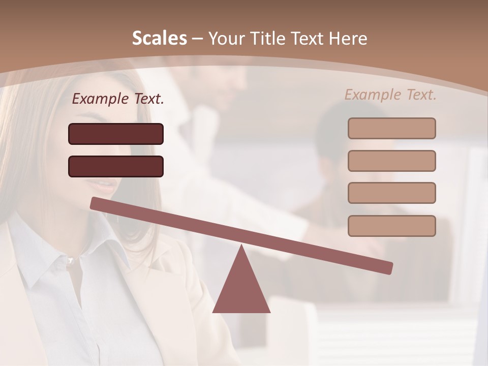 European Caucasian Blonde PowerPoint Template