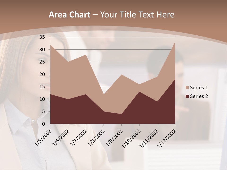 European Caucasian Blonde PowerPoint Template