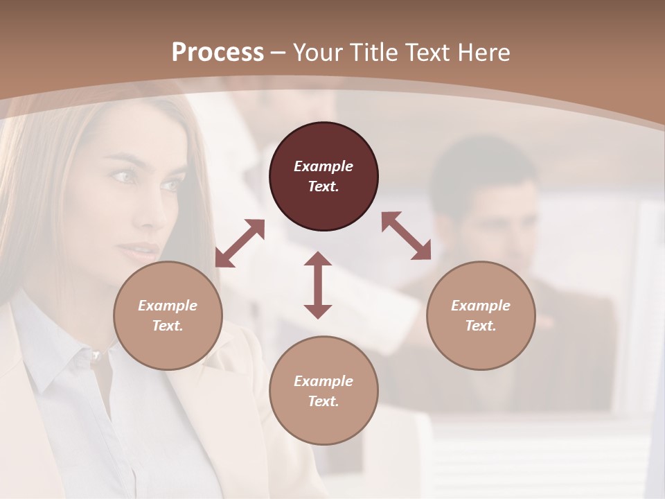 European Caucasian Blonde PowerPoint Template