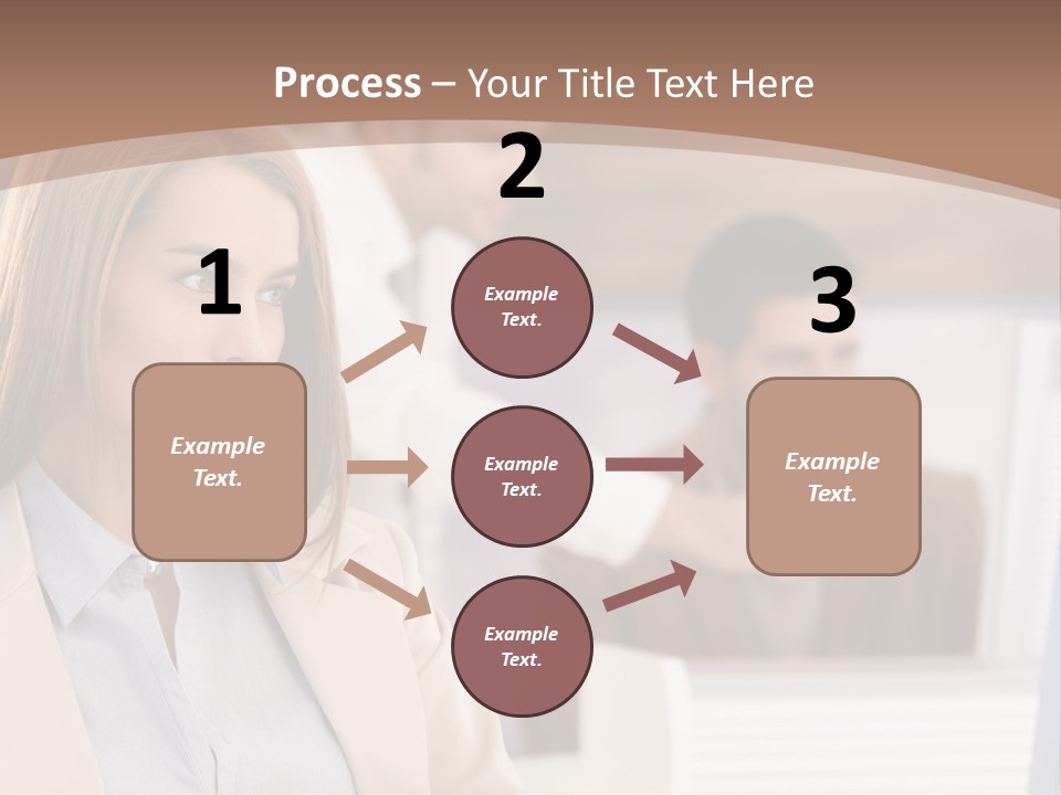 European Caucasian Blonde PowerPoint Template