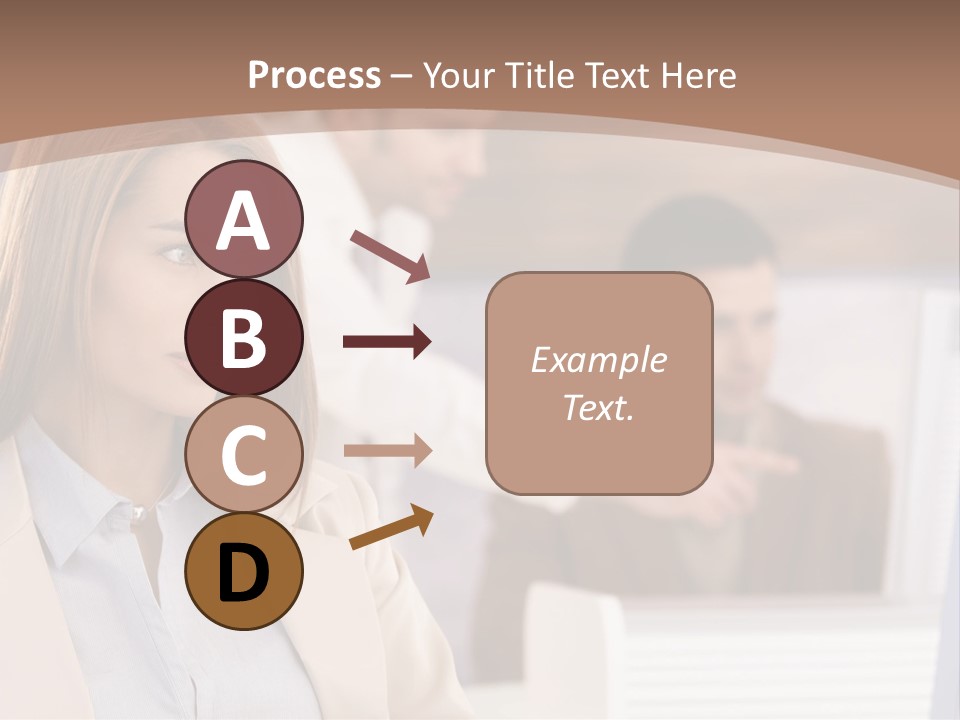 European Caucasian Blonde PowerPoint Template