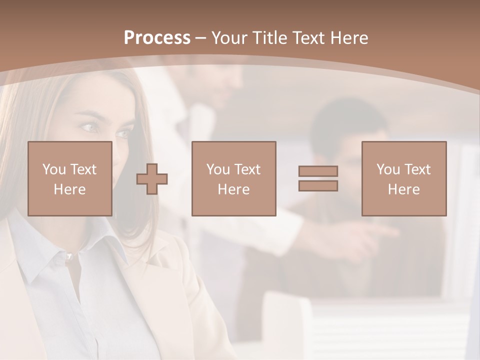 European Caucasian Blonde PowerPoint Template