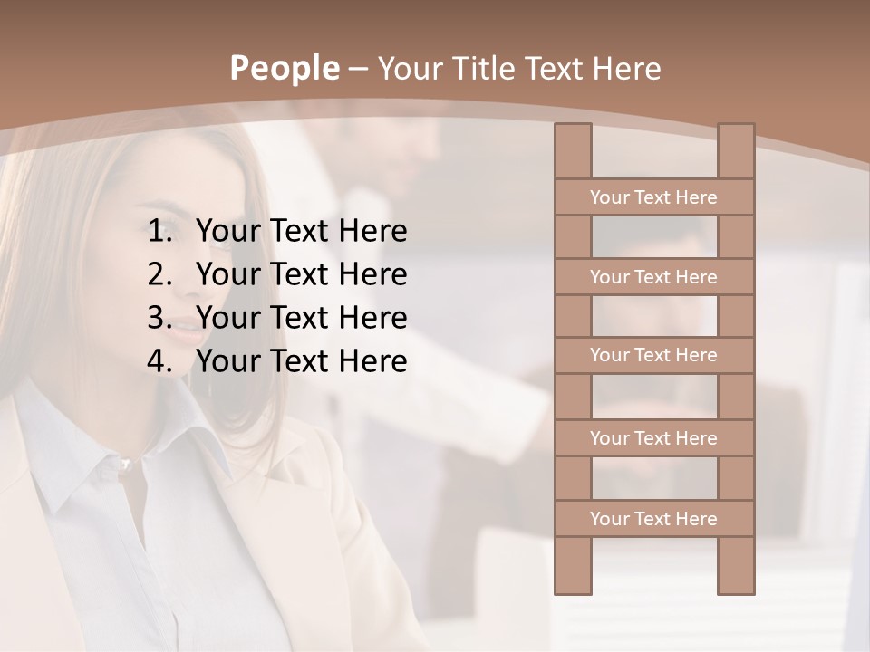 European Caucasian Blonde PowerPoint Template