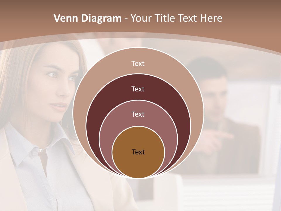 European Caucasian Blonde PowerPoint Template