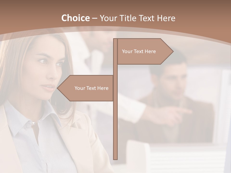 European Caucasian Blonde PowerPoint Template