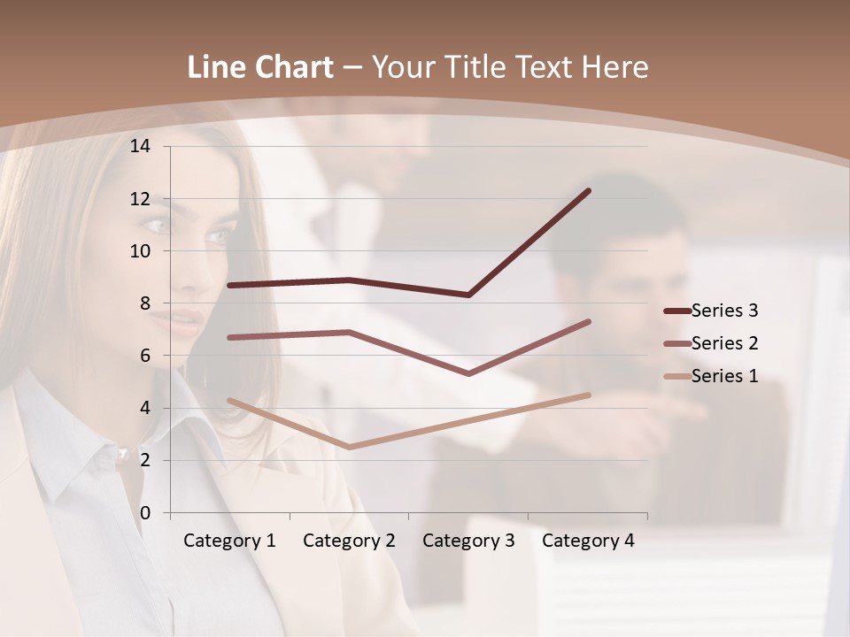 European Caucasian Blonde PowerPoint Template