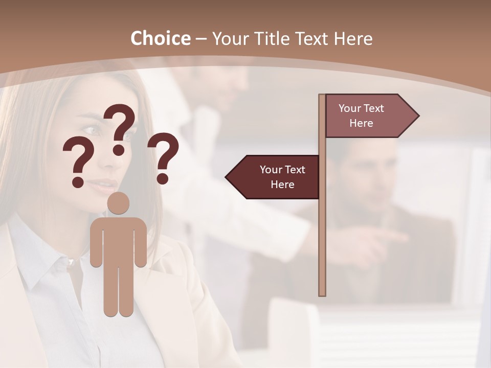 European Caucasian Blonde PowerPoint Template