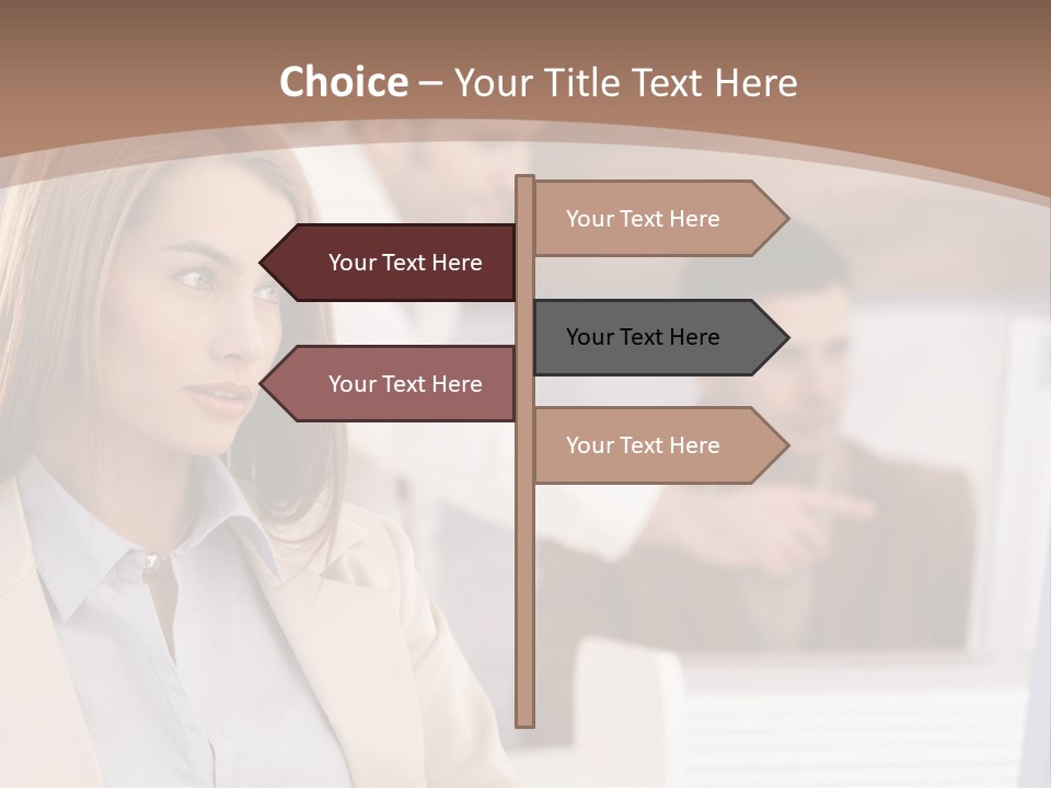 European Caucasian Blonde PowerPoint Template