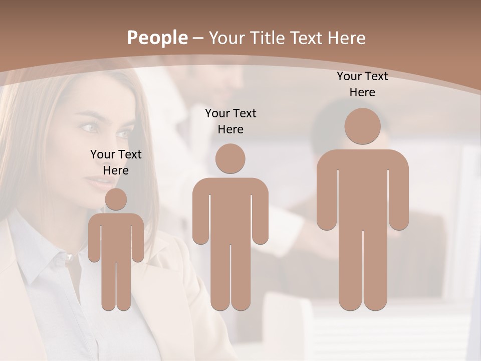 European Caucasian Blonde PowerPoint Template