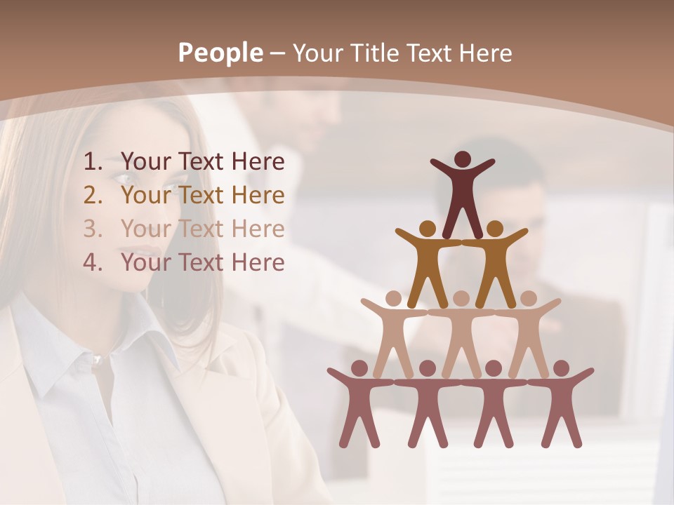 European Caucasian Blonde PowerPoint Template