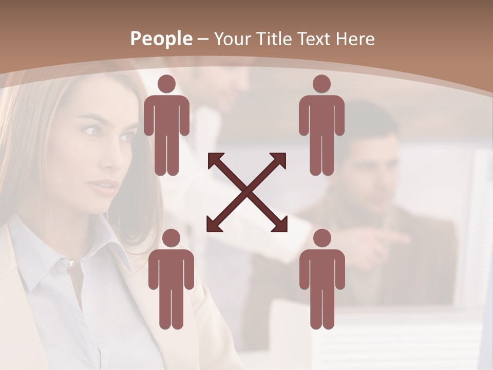 European Caucasian Blonde PowerPoint Template