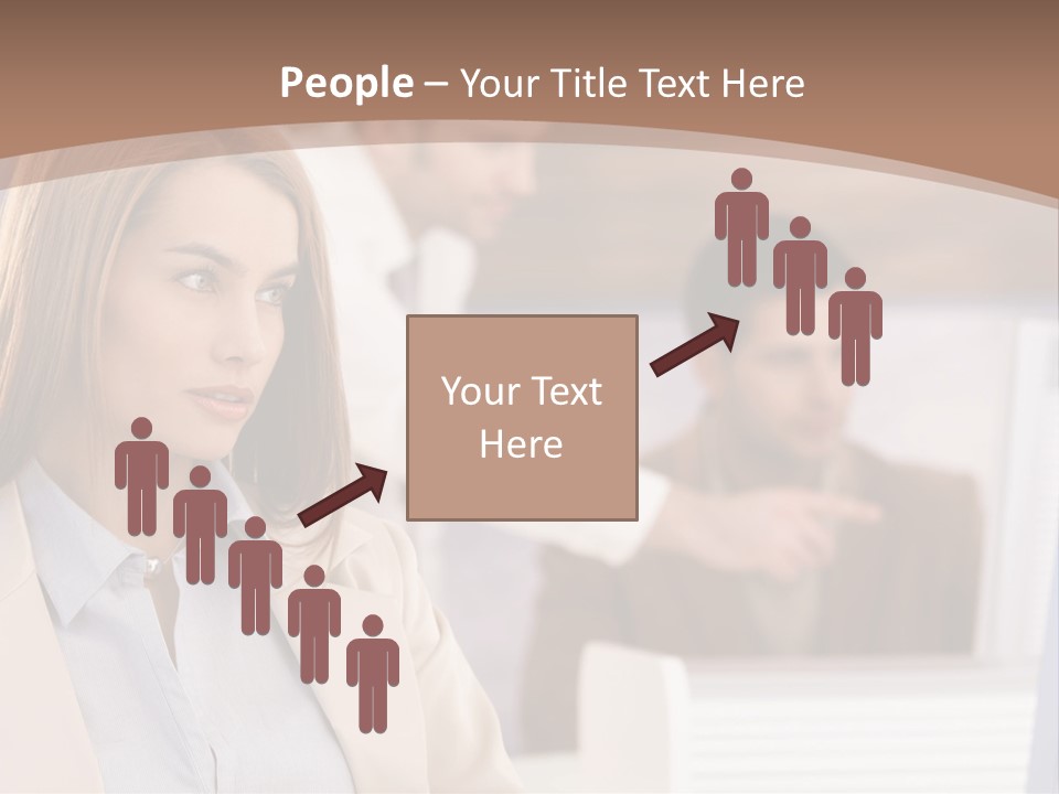 European Caucasian Blonde PowerPoint Template