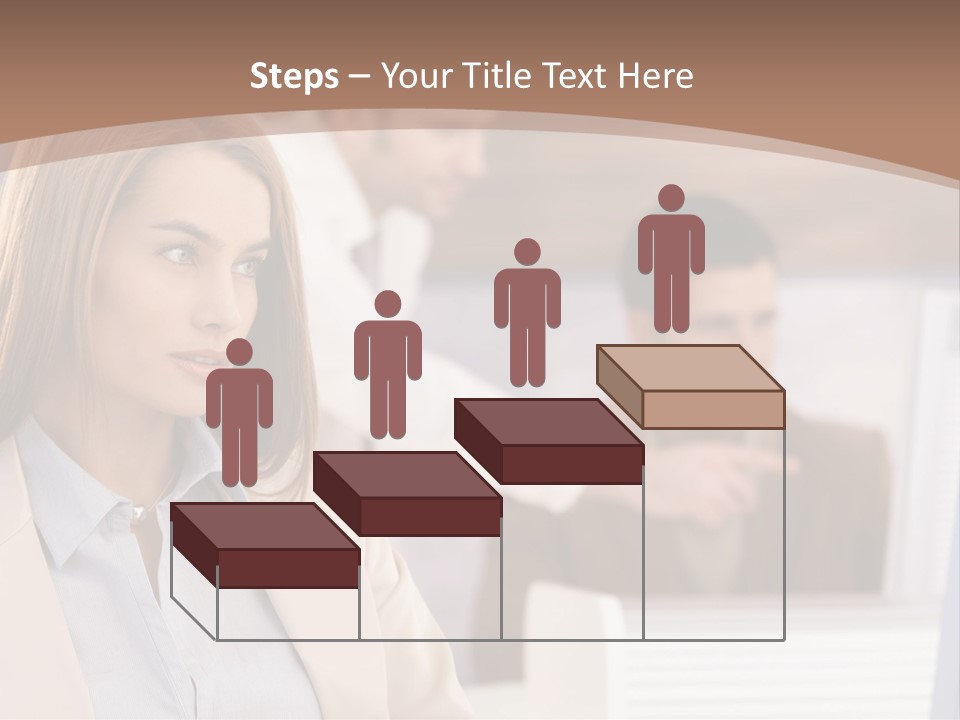 European Caucasian Blonde PowerPoint Template