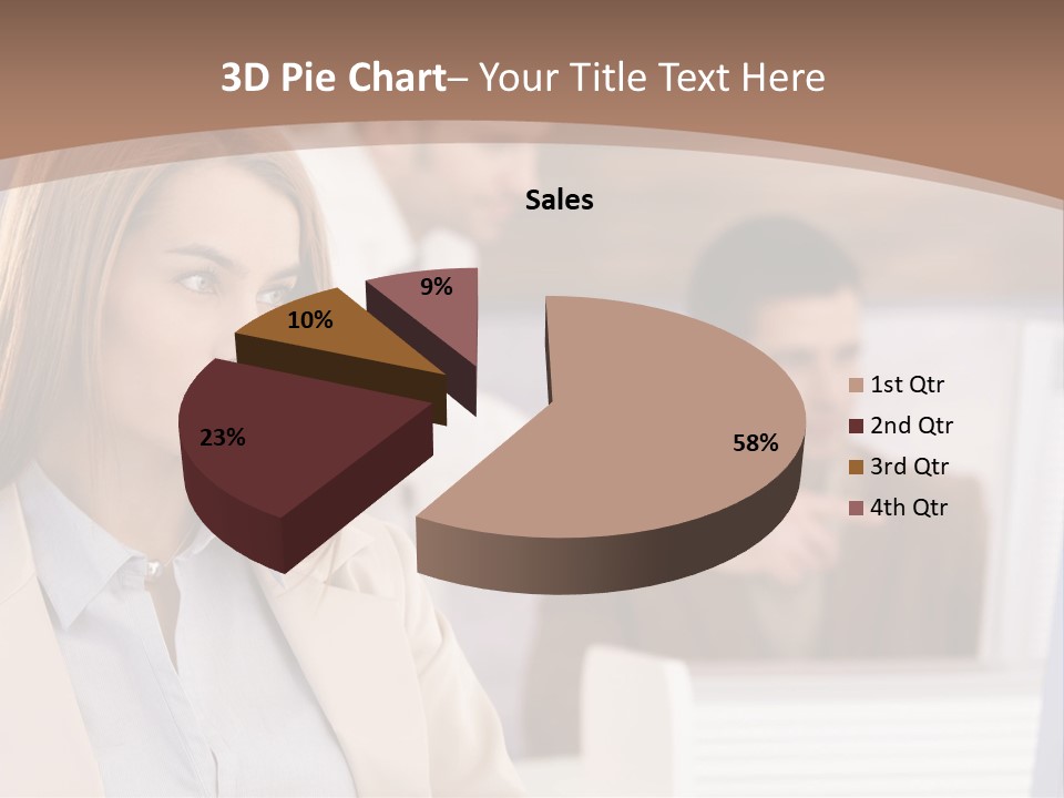 European Caucasian Blonde PowerPoint Template