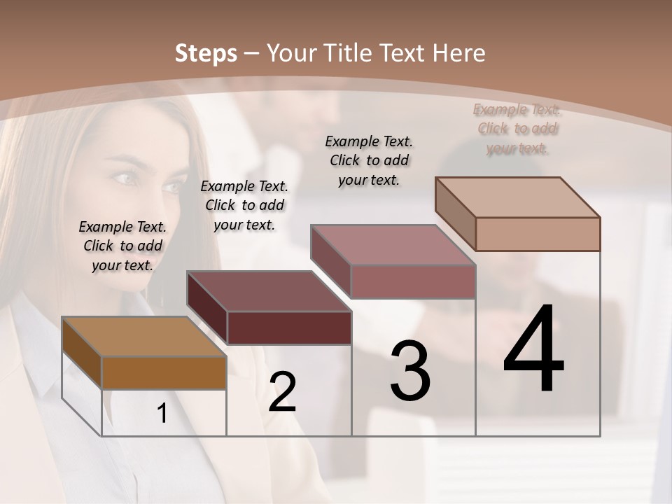 European Caucasian Blonde PowerPoint Template