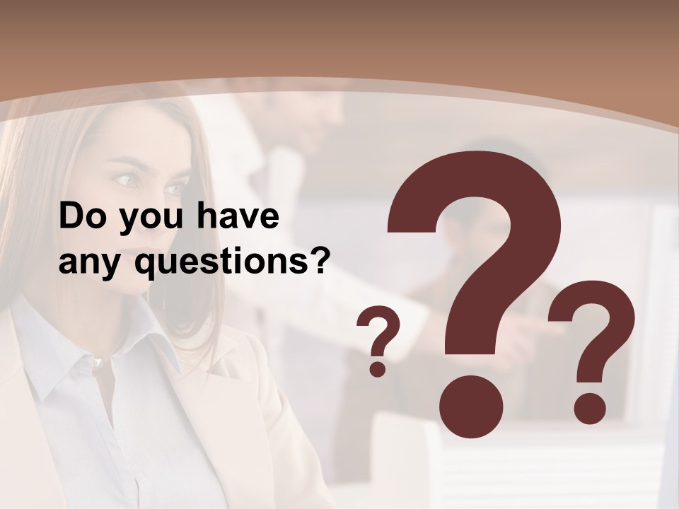 European Caucasian Blonde PowerPoint Template