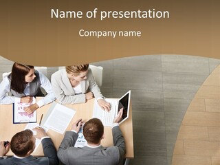 Colleague Young Meeting PowerPoint Template