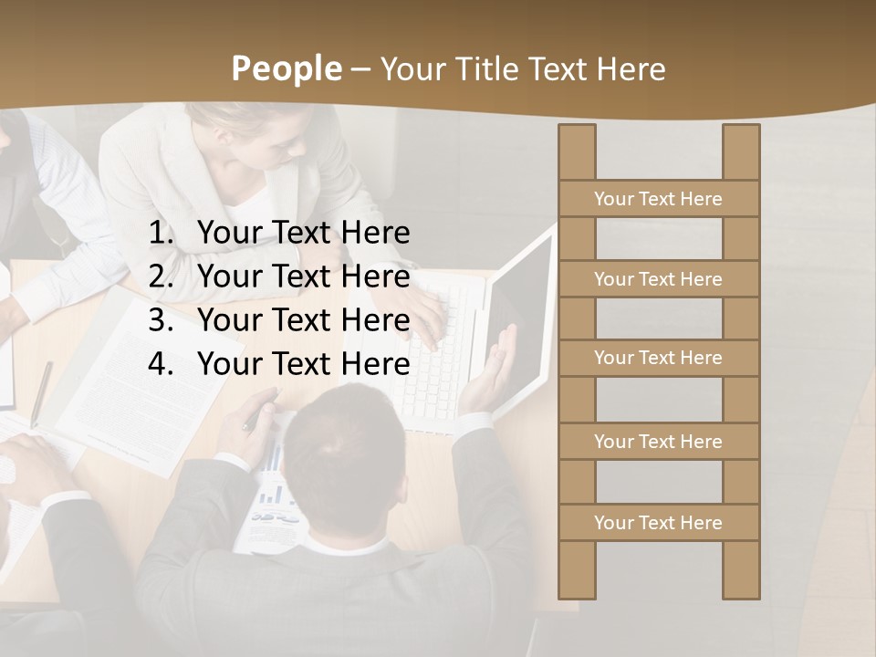 Colleague Young Meeting PowerPoint Template