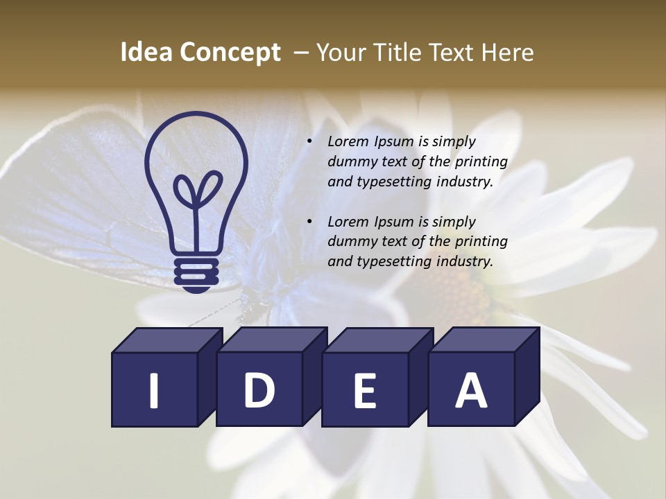 Closeup Botany Rain PowerPoint Template