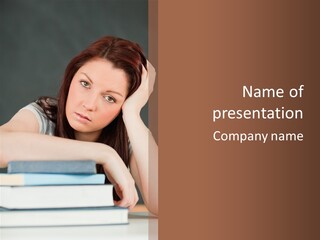 Book School Girl PowerPoint Template