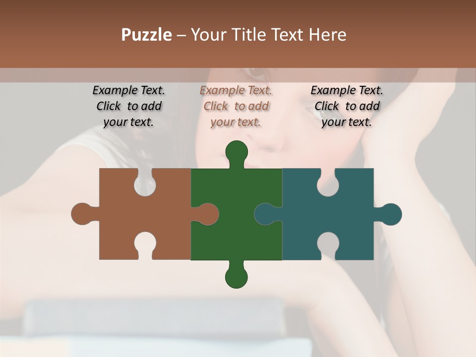 Book School Girl PowerPoint Template