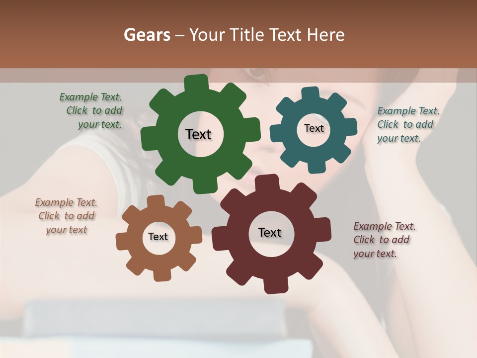 Book School Girl PowerPoint Template