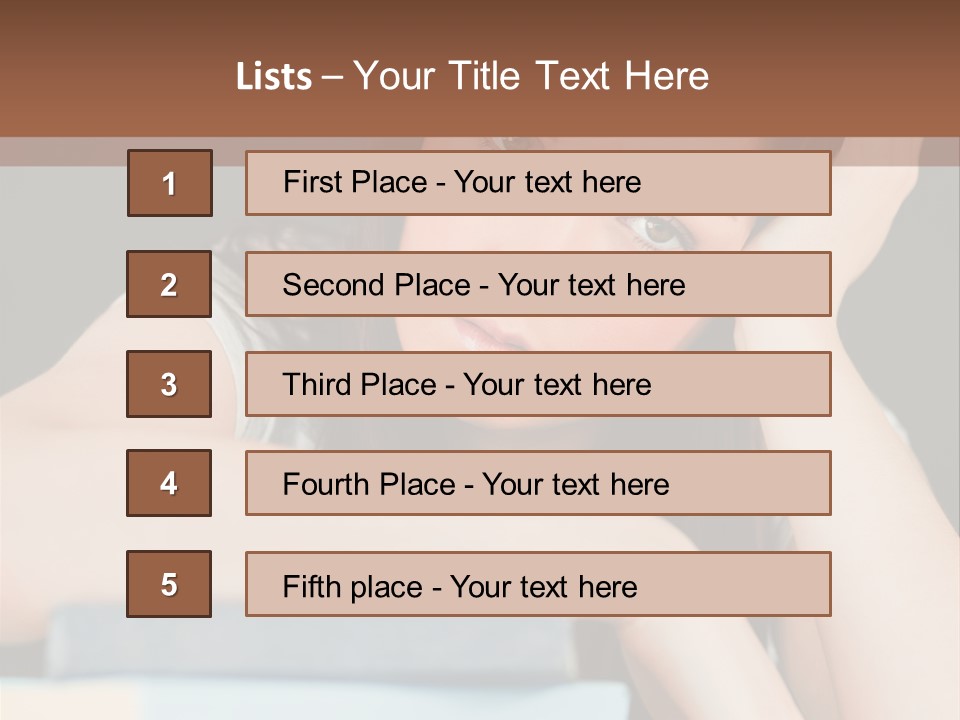 Book School Girl PowerPoint Template