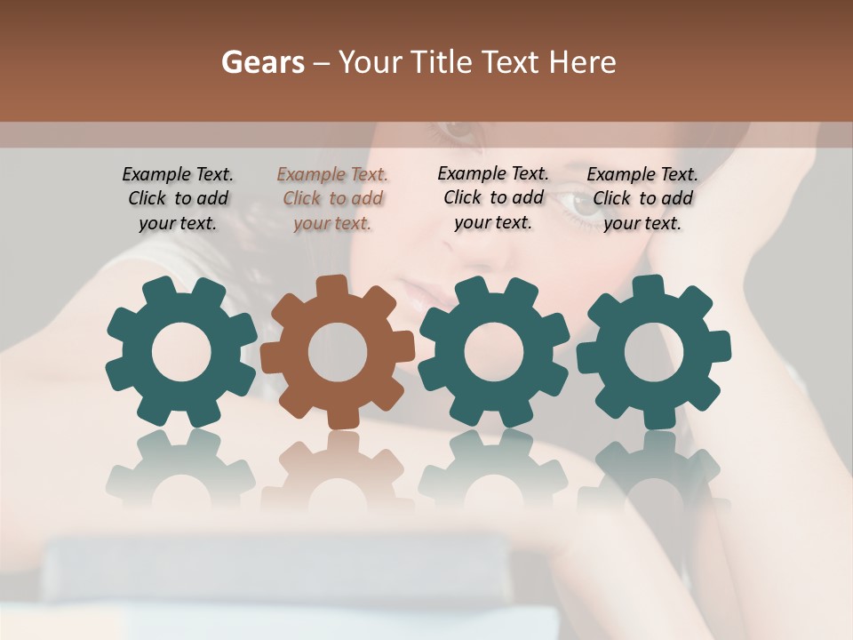 Book School Girl PowerPoint Template