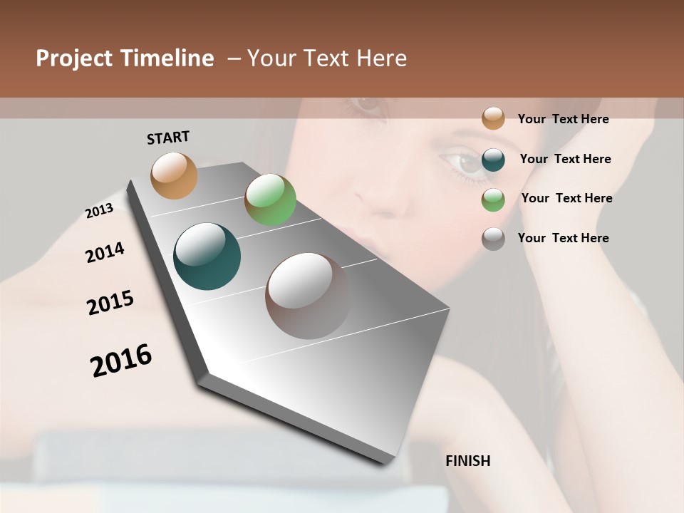 Book School Girl PowerPoint Template