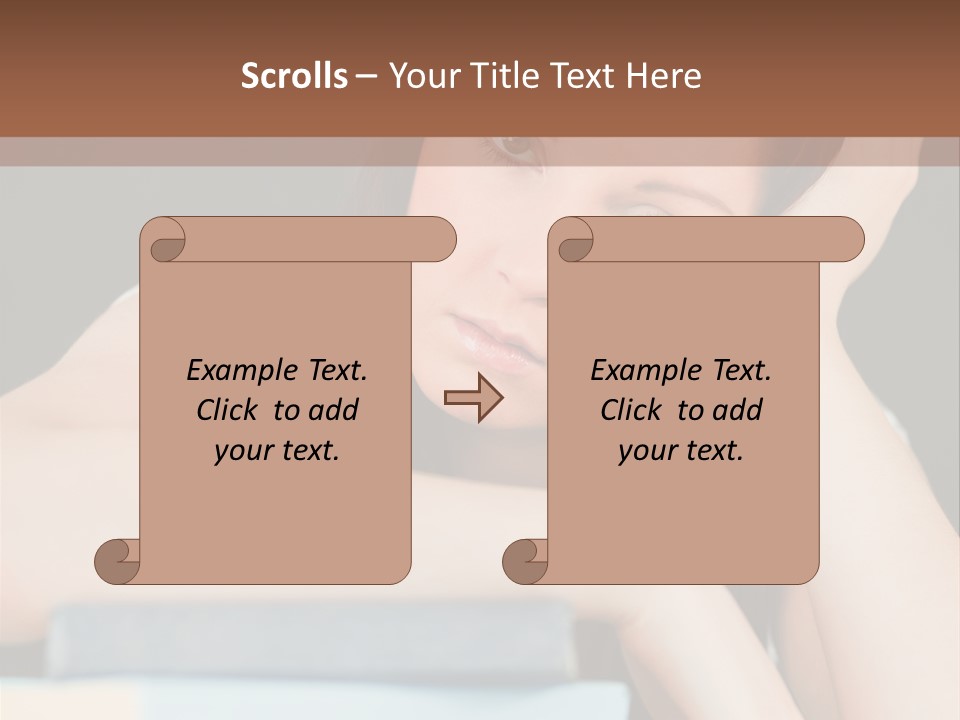 Book School Girl PowerPoint Template