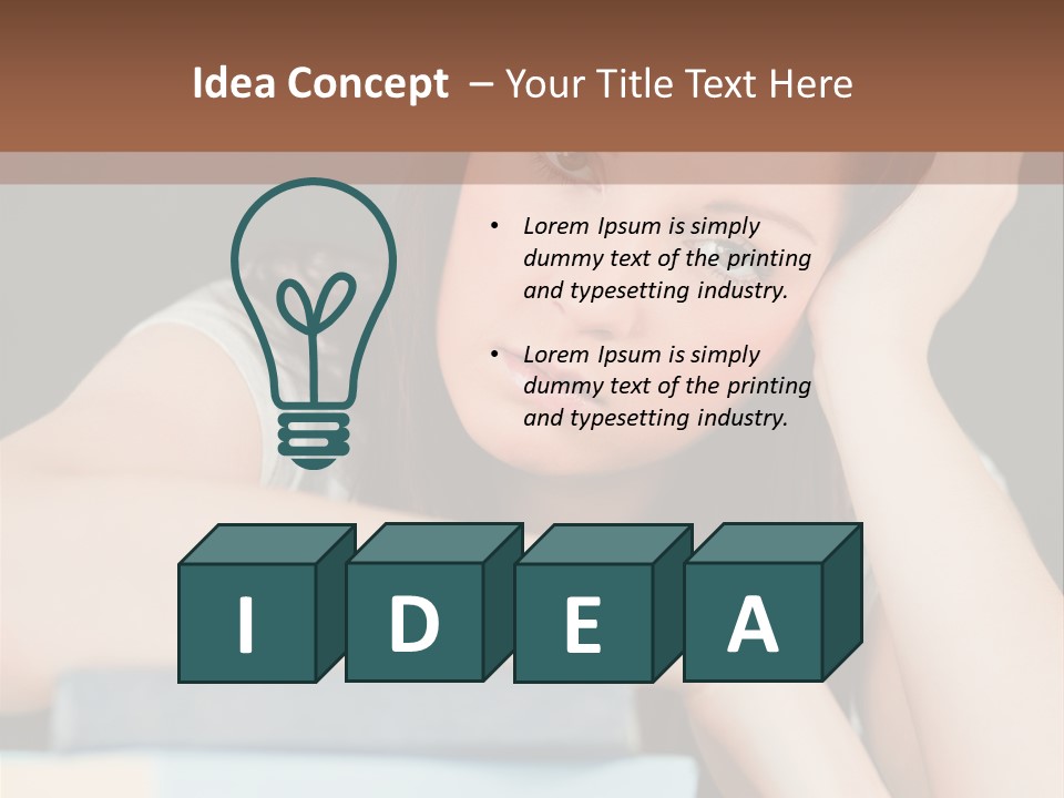 Book School Girl PowerPoint Template