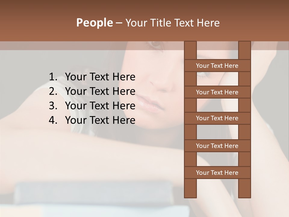 Book School Girl PowerPoint Template