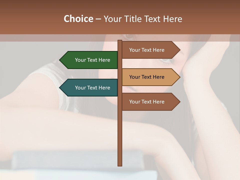 Book School Girl PowerPoint Template