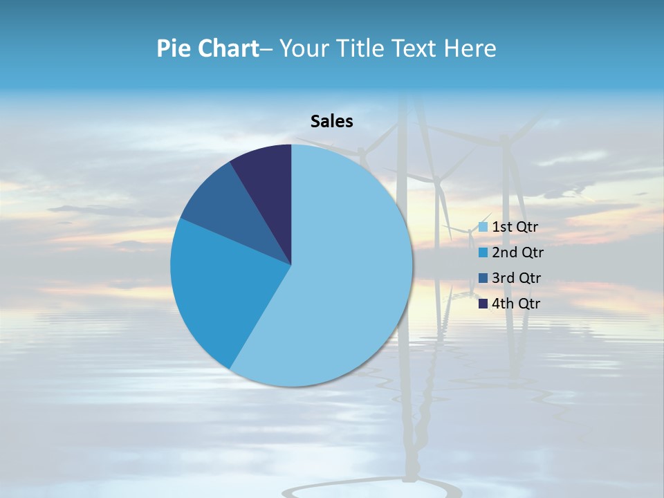 A Group Of Windmills Sitting On Top Of A Body Of Water PowerPoint Template