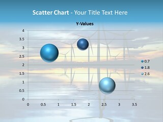 A Group Of Windmills Sitting On Top Of A Body Of Water PowerPoint Template