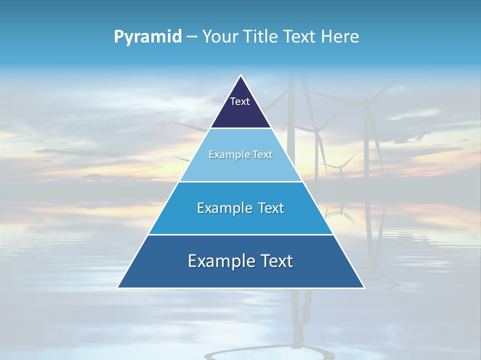 A Group Of Windmills Sitting On Top Of A Body Of Water PowerPoint Template
