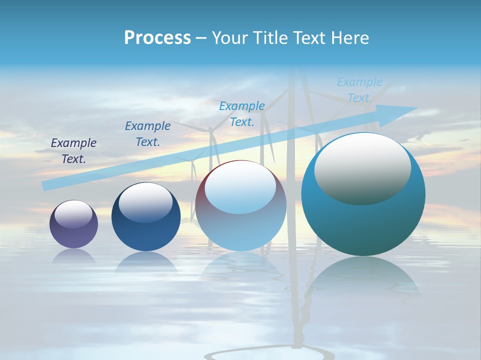 A Group Of Windmills Sitting On Top Of A Body Of Water PowerPoint Template