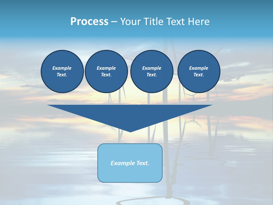 A Group Of Windmills Sitting On Top Of A Body Of Water PowerPoint Template
