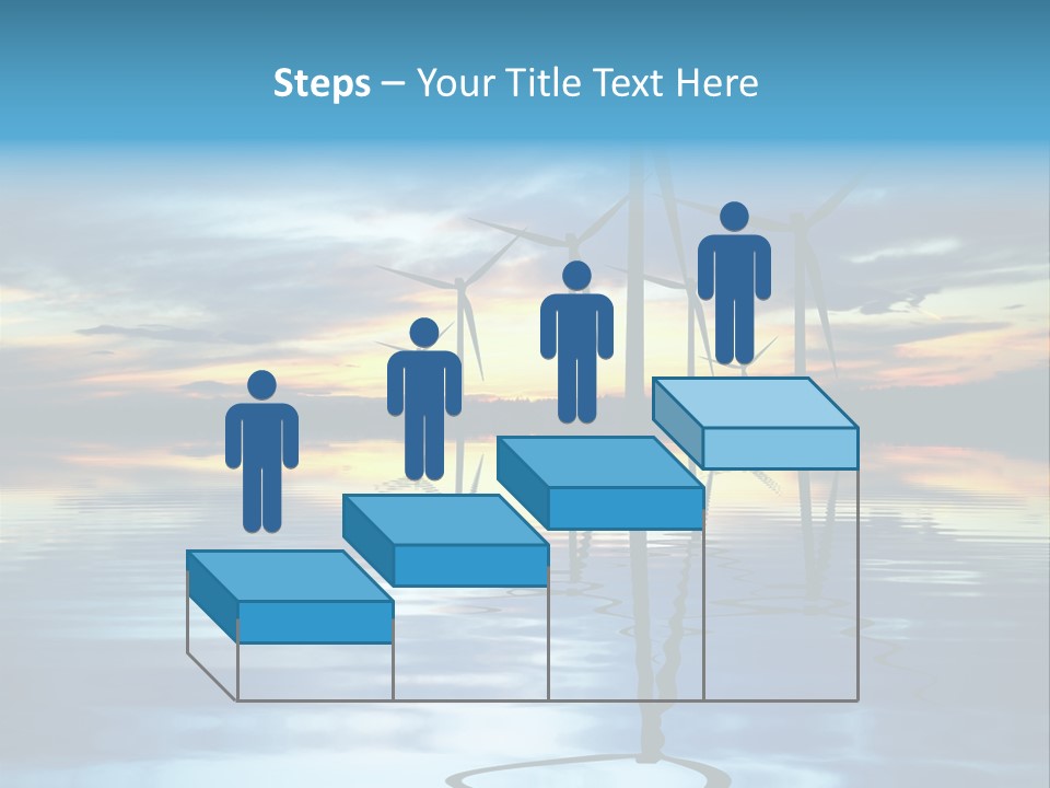 A Group Of Windmills Sitting On Top Of A Body Of Water PowerPoint Template